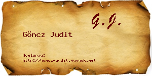 Göncz Judit névjegykártya