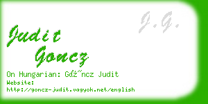 judit goncz business card